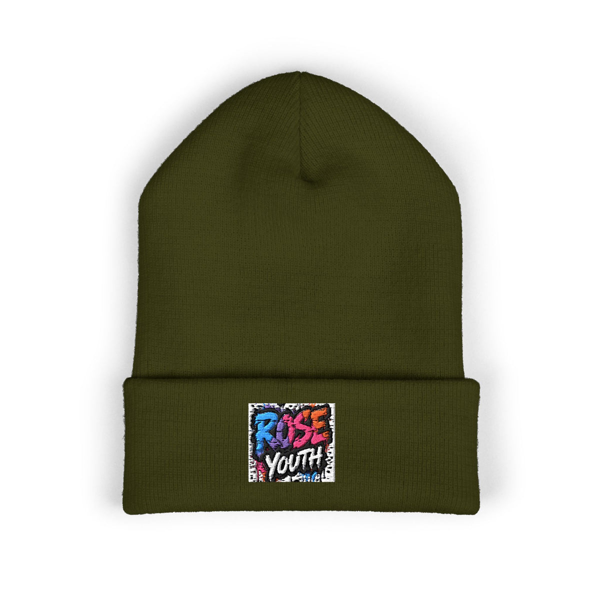 ROSE Youth Drip Embroidered Cuffed Beanie