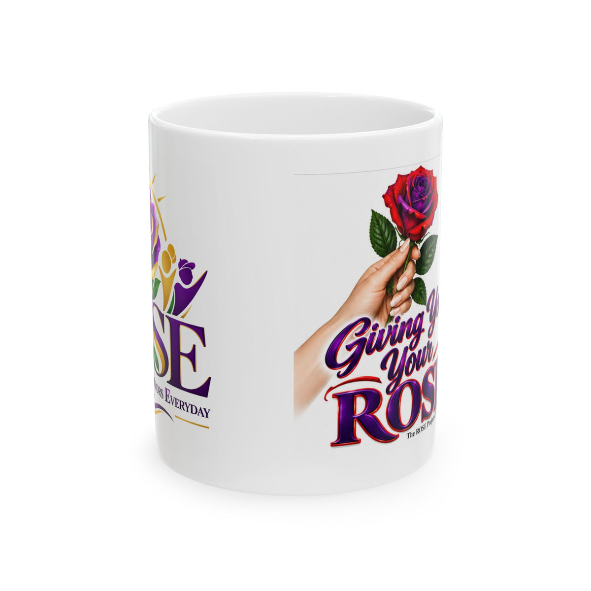 Giving You Your Rose Ceramic Mug –  Respect Senior Coffee Cup (11oz, 15oz)