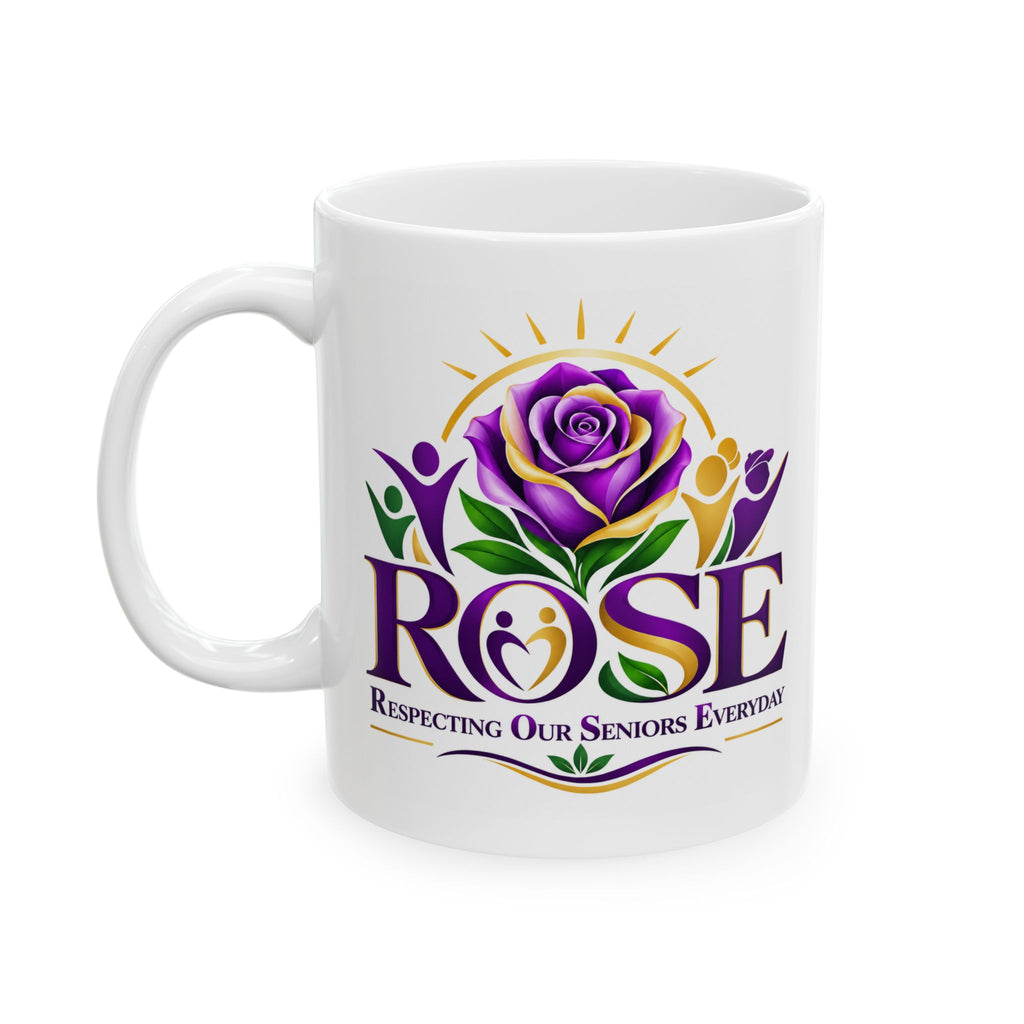 Giving You Your Rose Ceramic Mug –  Respect Senior Coffee Cup (11oz, 15oz)