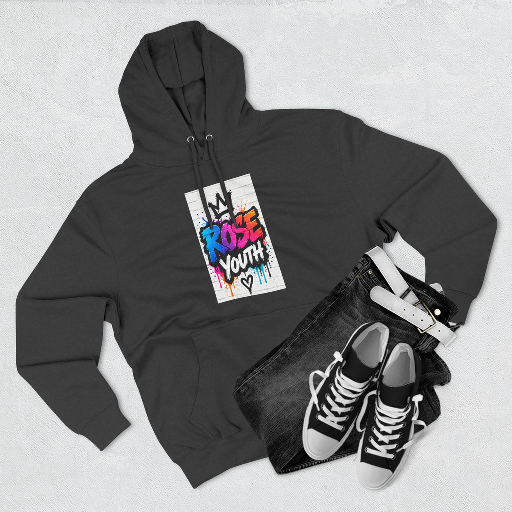 ROSE Youth Drip Logo Hoodie - "Bear The Baller" Motivational Back Panel