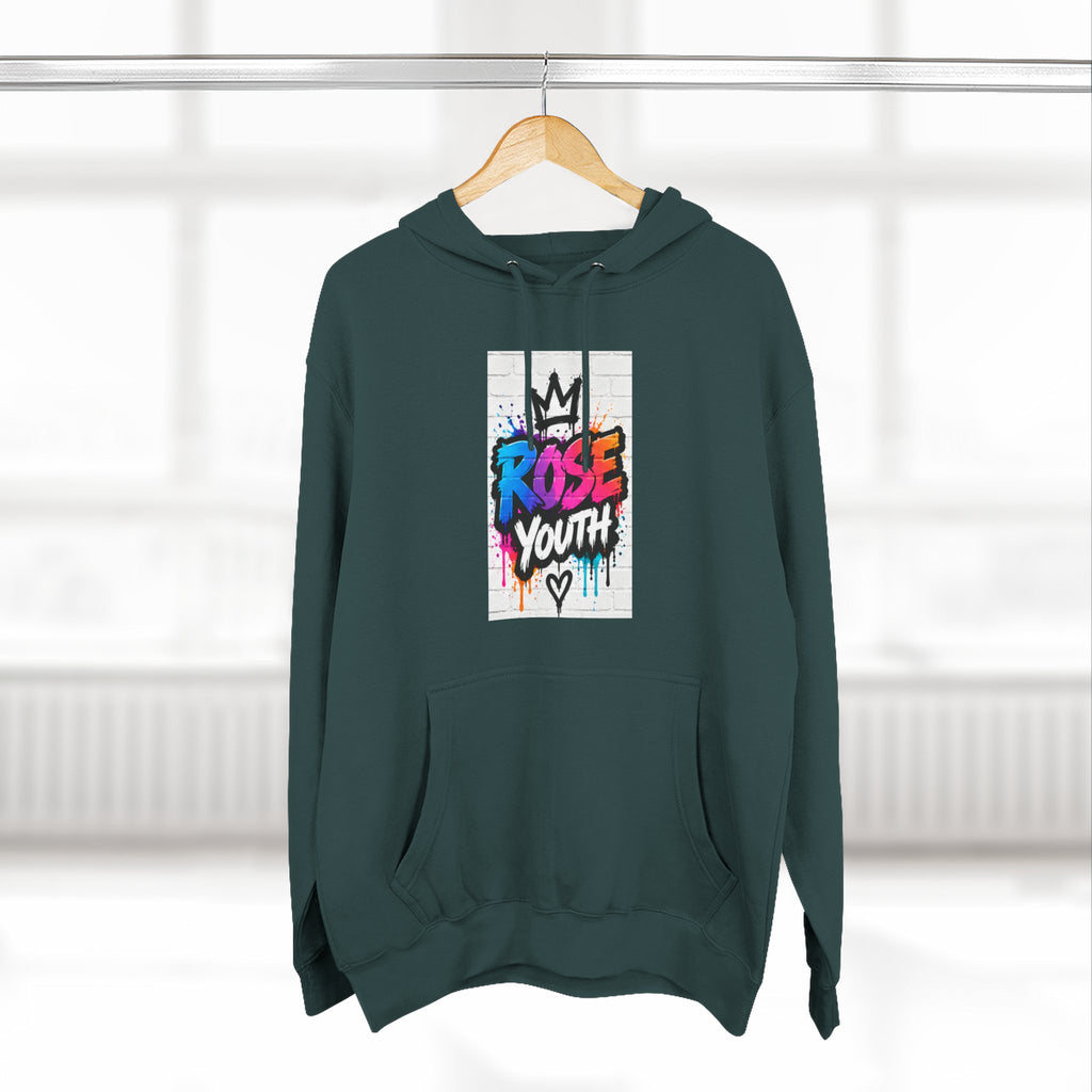 ROSE Youth Drip Logo Hoodie - "Bear The Baller" Motivational Back Panel