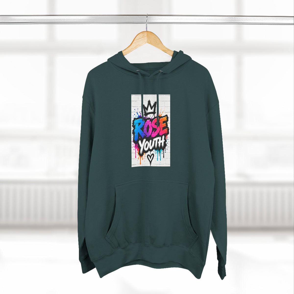ROSE Youth Drip Logo Hoodie - "Bear The Baller" Motivational Back Panel