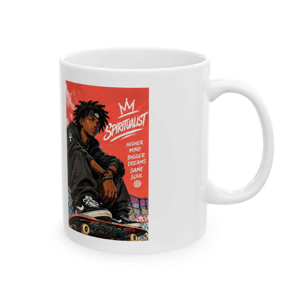 CMW's Spiritualist Anime Graffiti Ceramic Mug – ‘Rose Youth’ Urban Street Art 11oz/15oz