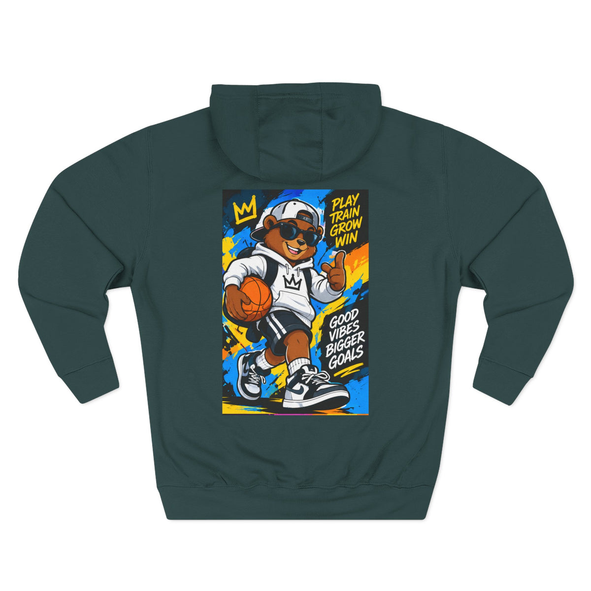 ROSE Youth Drip Logo Hoodie - "Bear The Baller" Motivational Back Panel