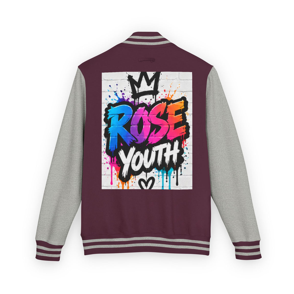 Rose Youth Graffiti Logo Letterman Jacket