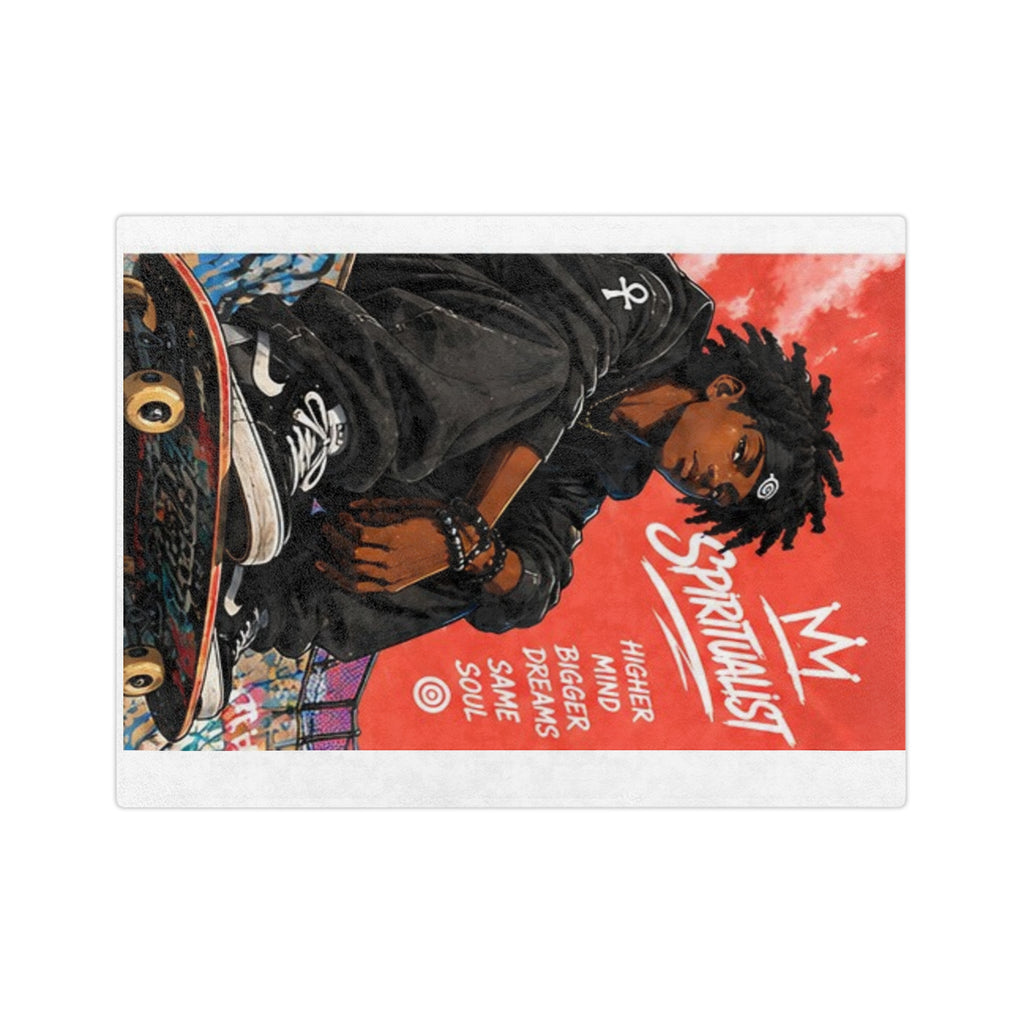 Spiritualist Skateboarder Velveteen Microfiber Blanket