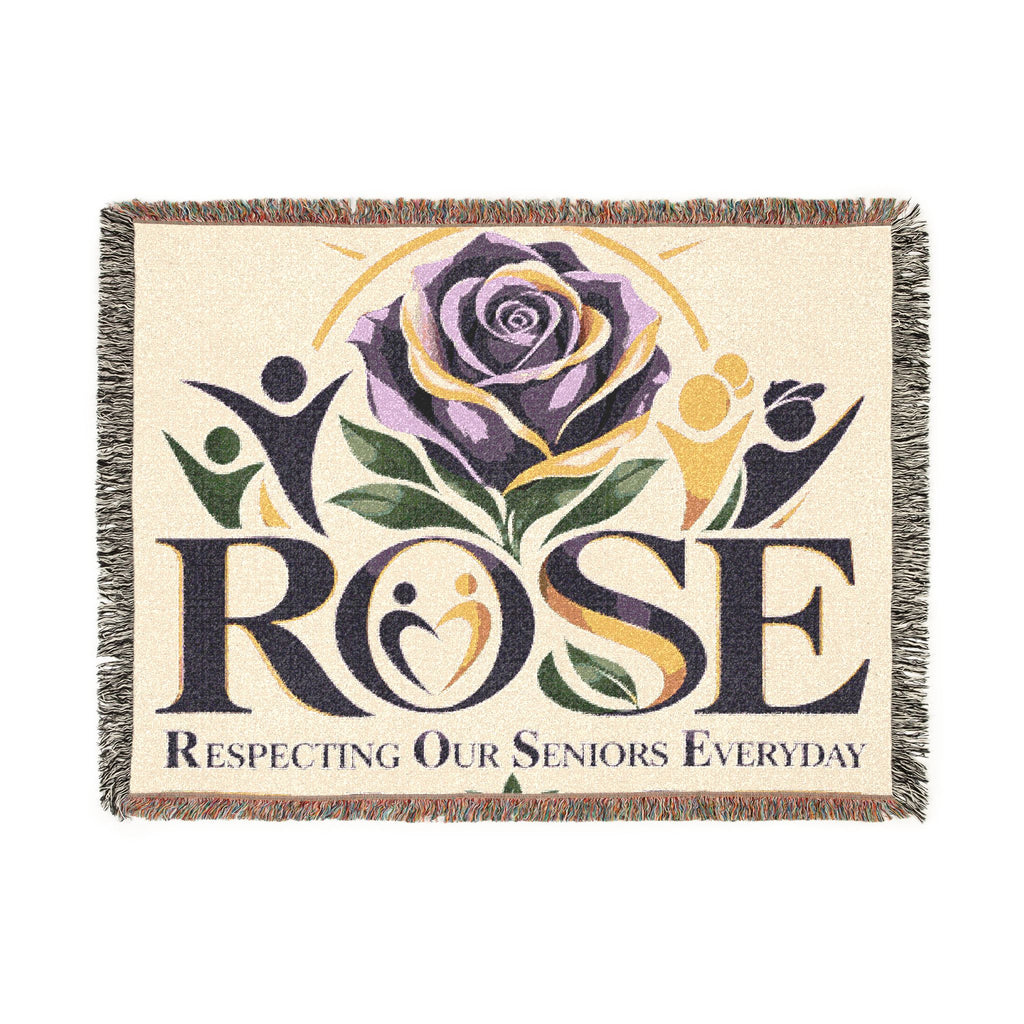 ROSE “Respecting Our Seniors Everyday” Inspirational Woven Blanket