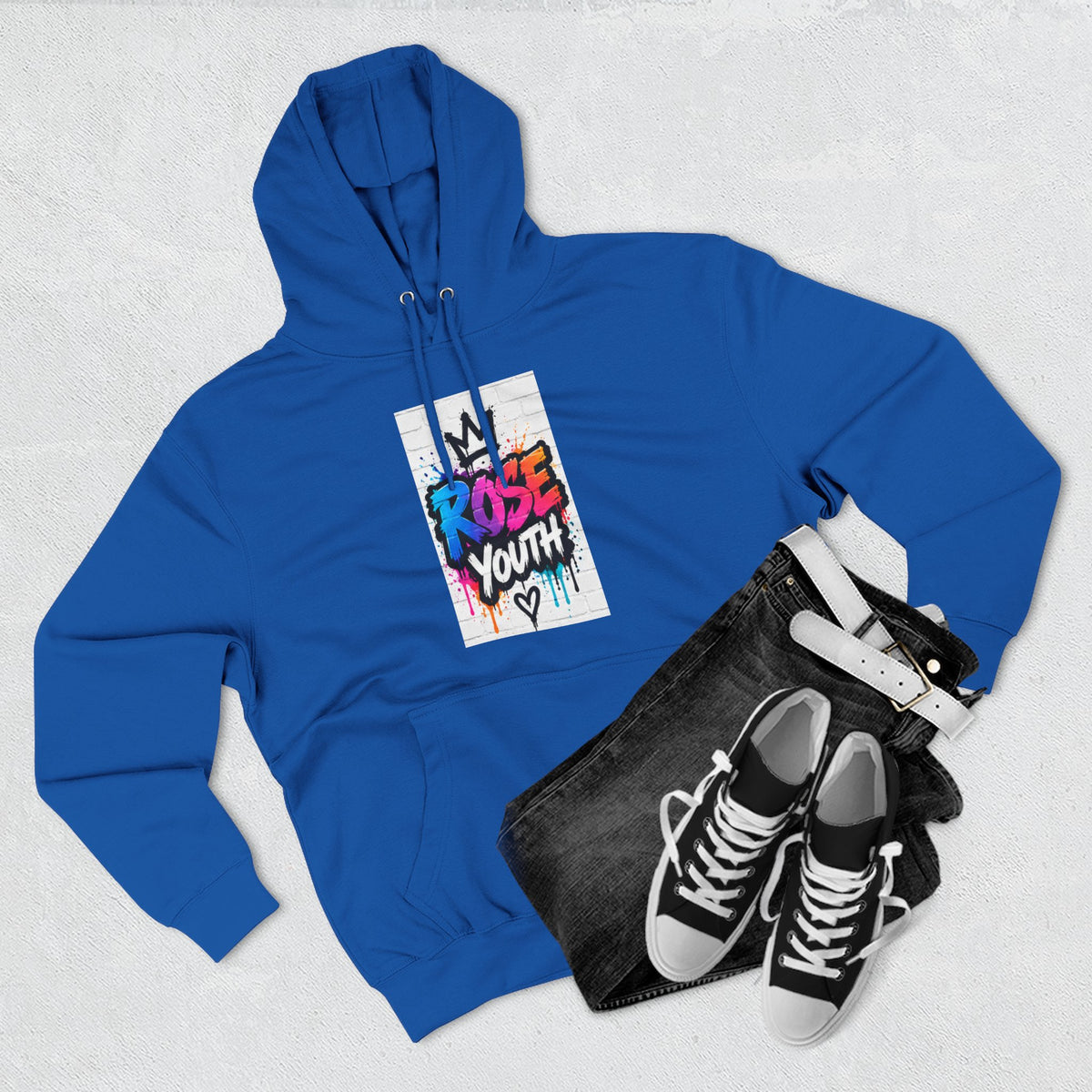 ROSE Youth Drip Logo Hoodie - "Bear The Baller" Motivational Back Panel