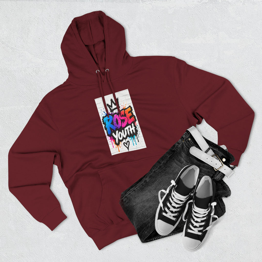ROSE Youth Drip Logo Hoodie - "Bear The Baller" Motivational Back Panel