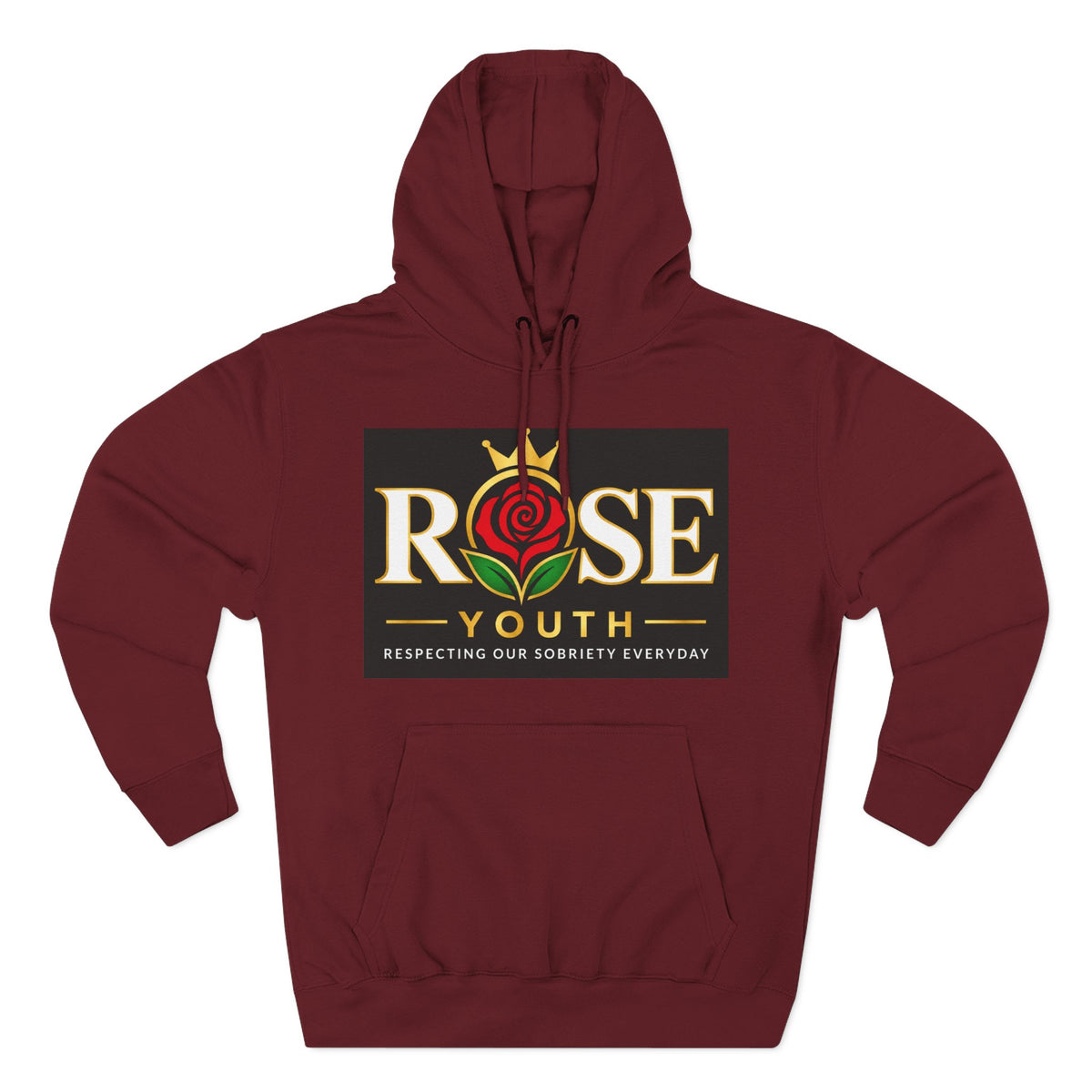 ROSE Youth Logo Hoodie — "Respecting Our Sobriety Every Day" Graphic Fleece Pullover