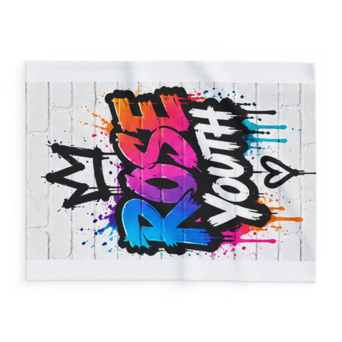 Rose Youth Graffiti Logo Arctic Fleece Blanket