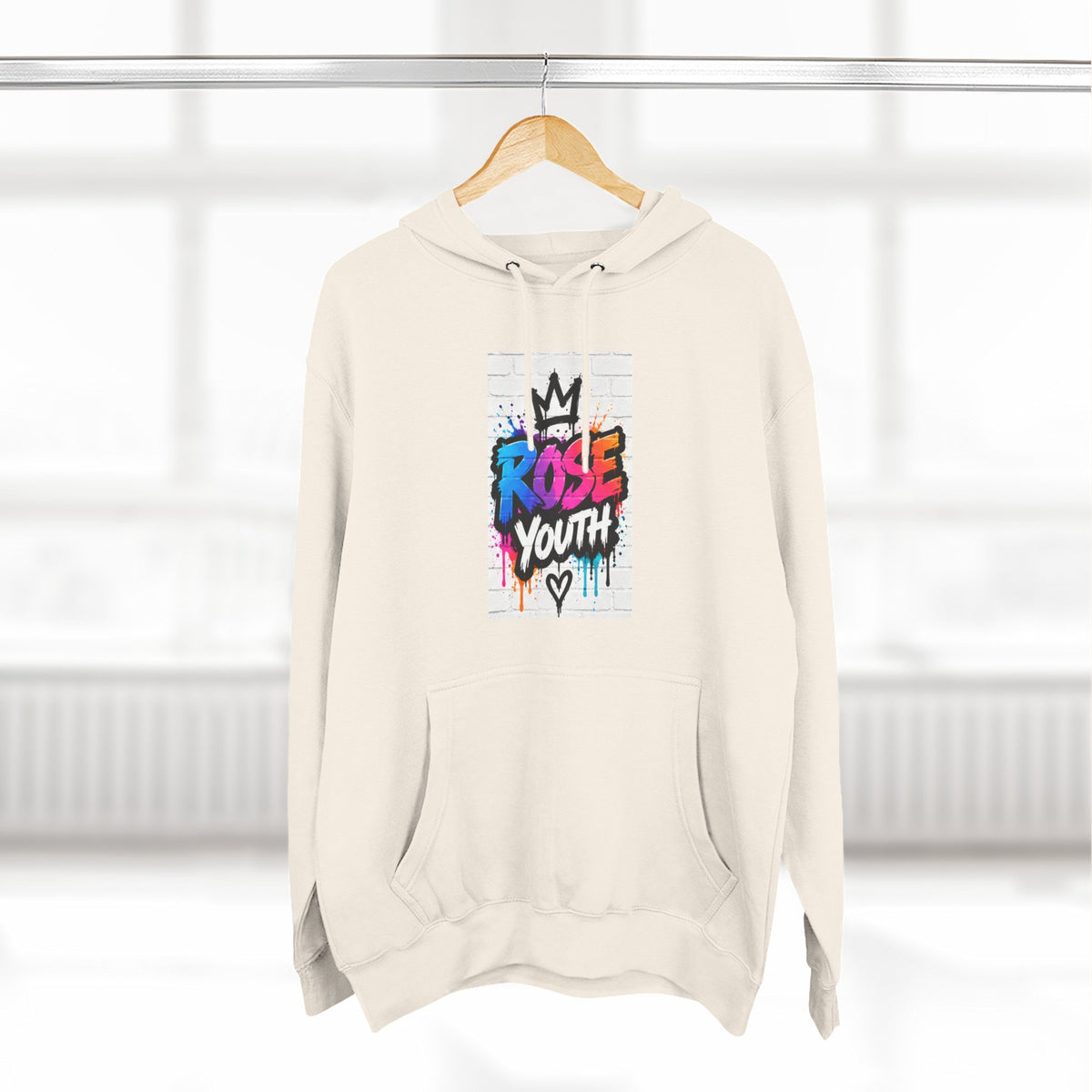 ROSE Youth Drip Logo Hoodie - "Bear The Baller" Motivational Back Panel