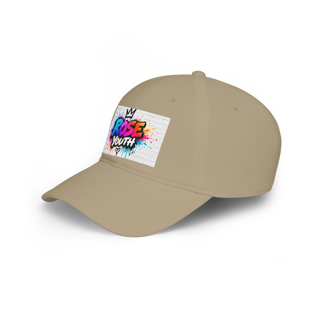 Rose Youth Drip Graffiti Logo Low Profile Baseball Cap