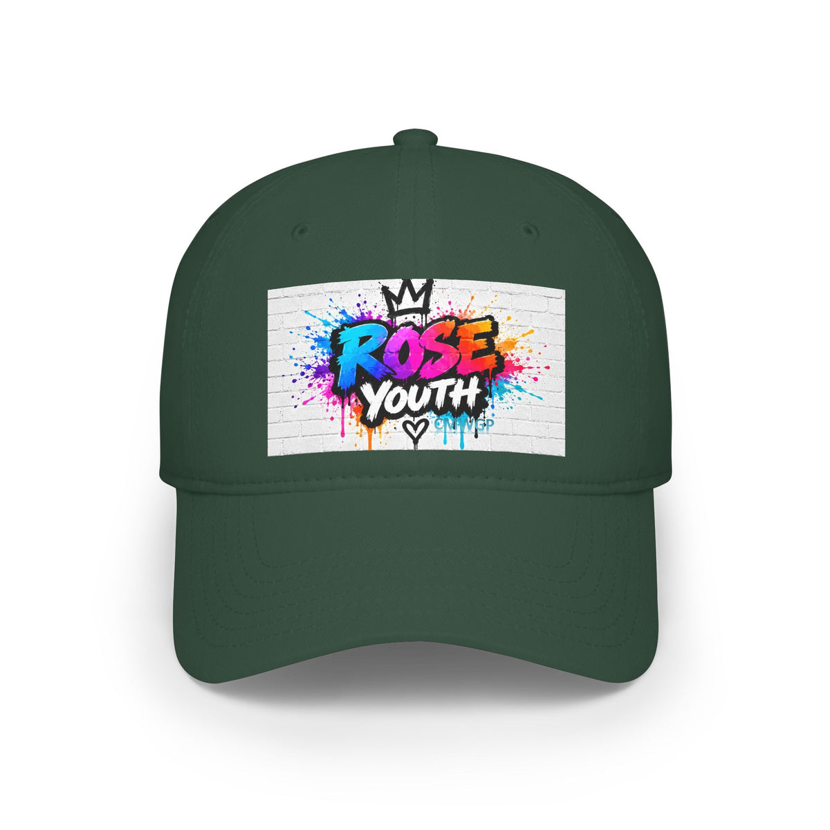 Rose Youth Drip Graffiti Logo Low Profile Baseball Cap