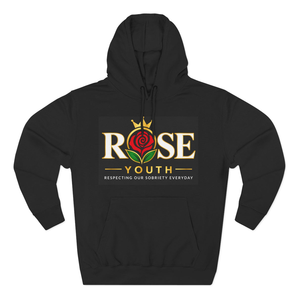 ROSE Youth Logo Hoodie — "Respecting Our Sobriety Every Day" Graphic Fleece Pullover