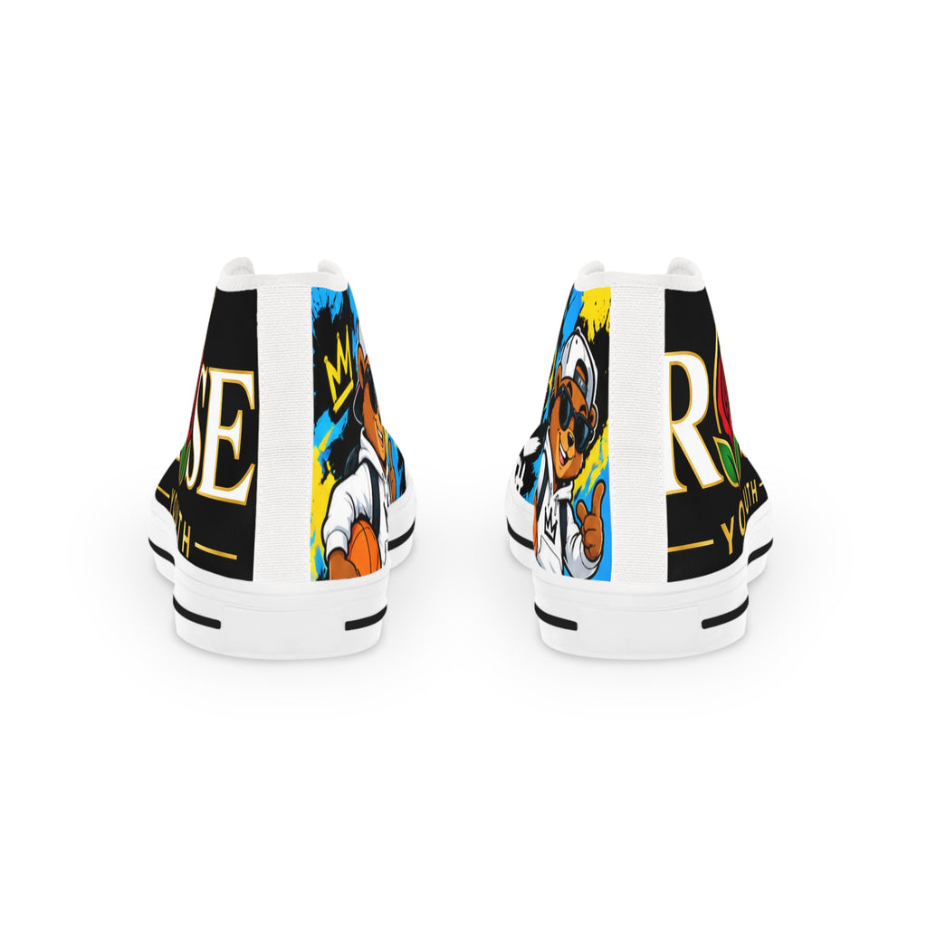 Men's ROSE Youth-Bear the Baller-High Top Sneakers – Bold Street Art Graphic Shoes