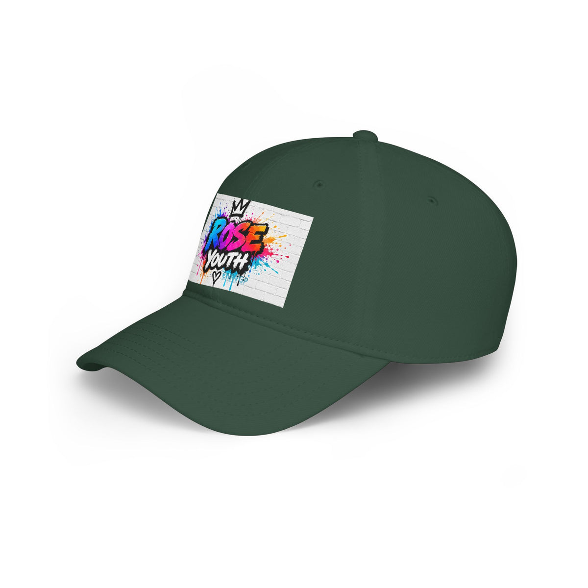 Rose Youth Drip Graffiti Logo Low Profile Baseball Cap