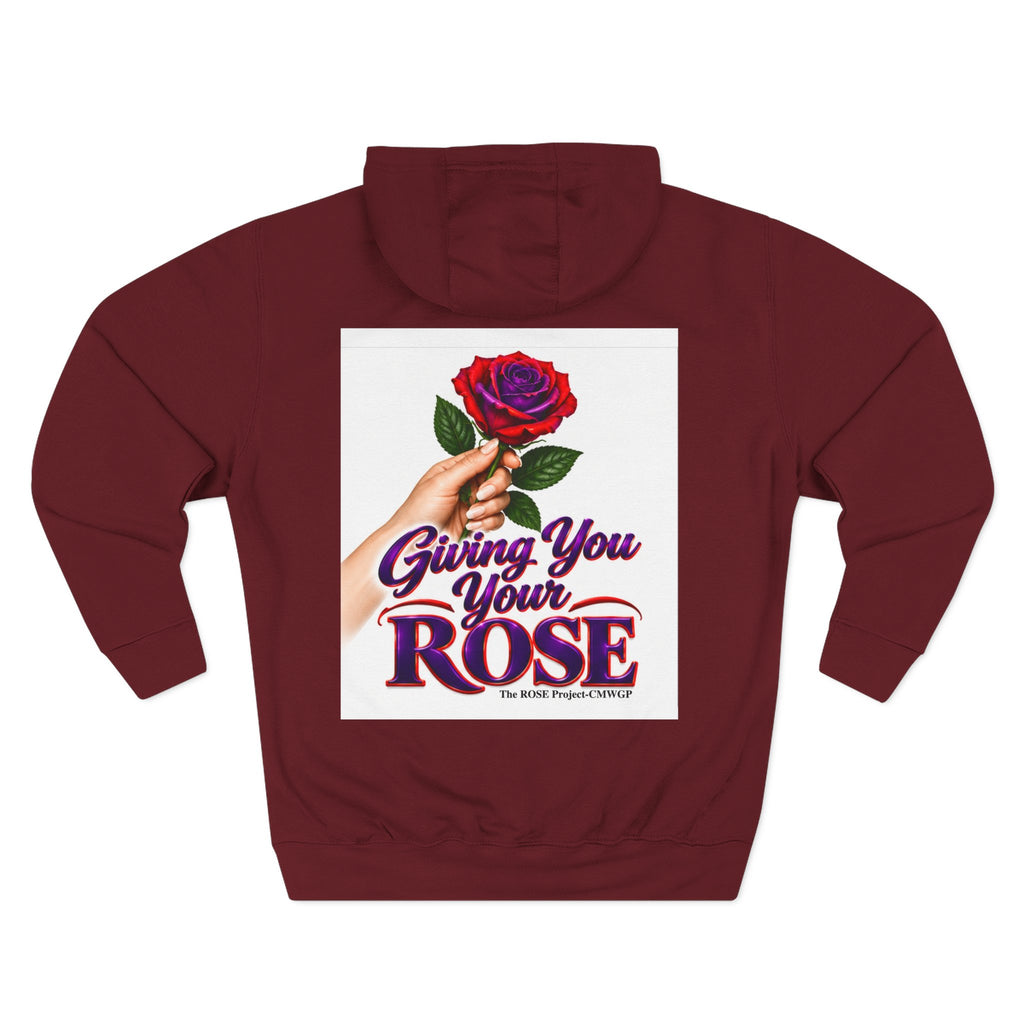 Rose Tribute Hoodie — "Giving You Your Rose" Celebration of Life Floral Pullover