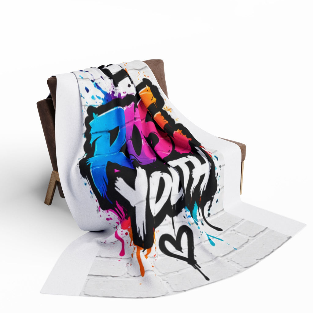 Rose Youth Graffiti Logo Arctic Fleece Blanket
