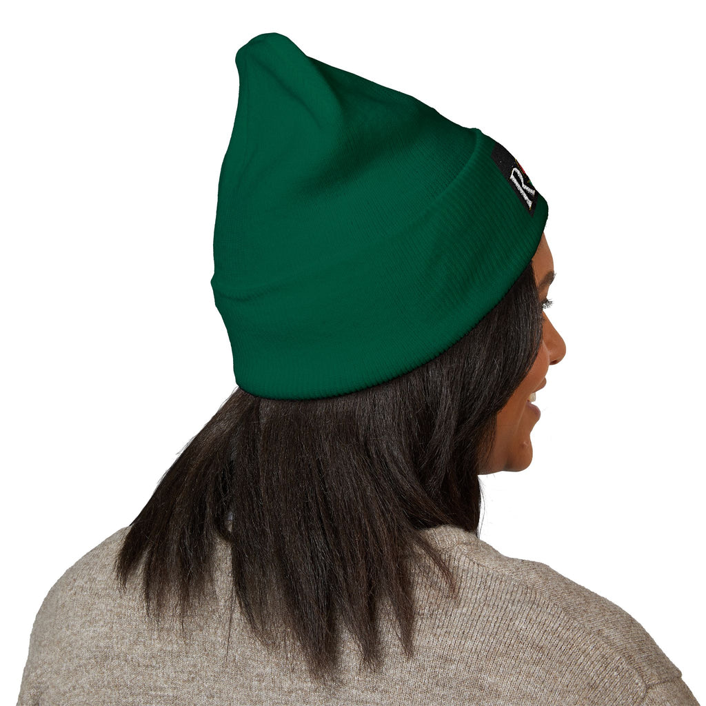 Rose Crown Embroidered Cuffed Beanie