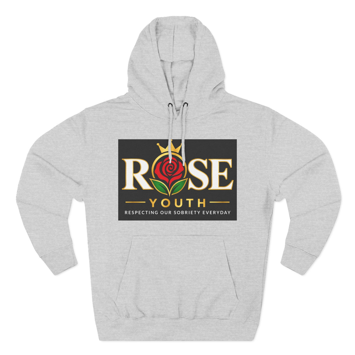 ROSE Youth Logo Hoodie — "Respecting Our Sobriety Every Day" Graphic Fleece Pullover