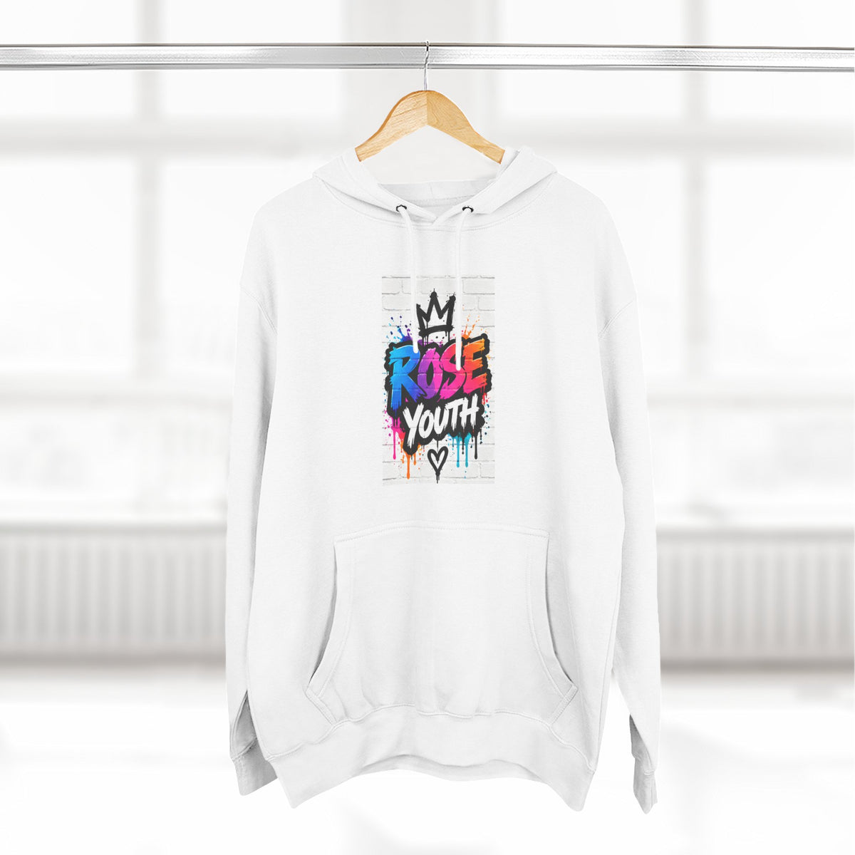 ROSE Youth Drip Logo Hoodie - "Bear The Baller" Motivational Back Panel