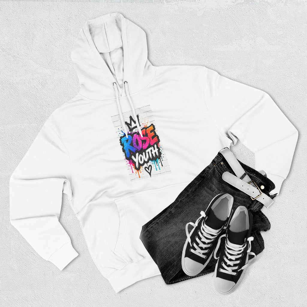 ROSE Youth Drip Logo Hoodie - "Bear The Baller" Motivational Back Panel