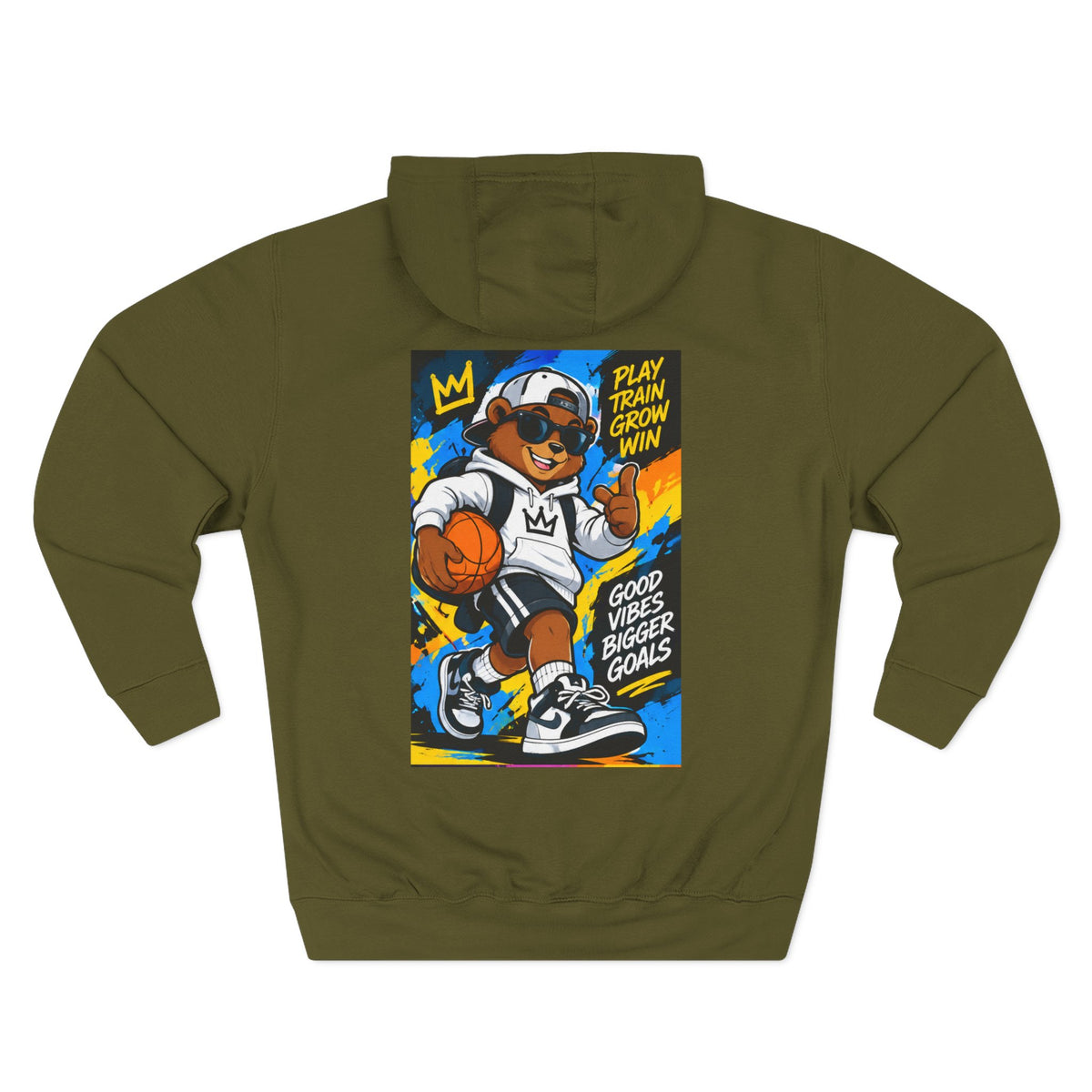 ROSE Youth Drip Logo Hoodie - "Bear The Baller" Motivational Back Panel
