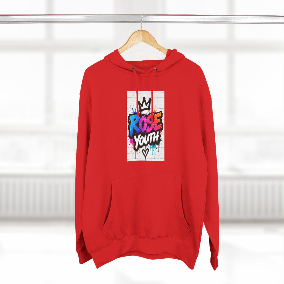 ROSE Youth Drip Logo Hoodie - "Bear The Baller" Motivational Back Panel