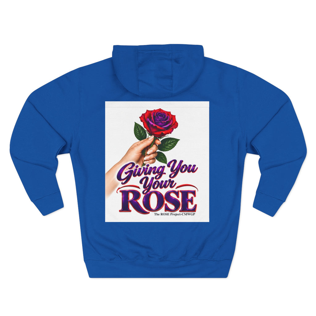 Rose Tribute Hoodie — "Giving You Your Rose" Celebration of Life Floral Pullover