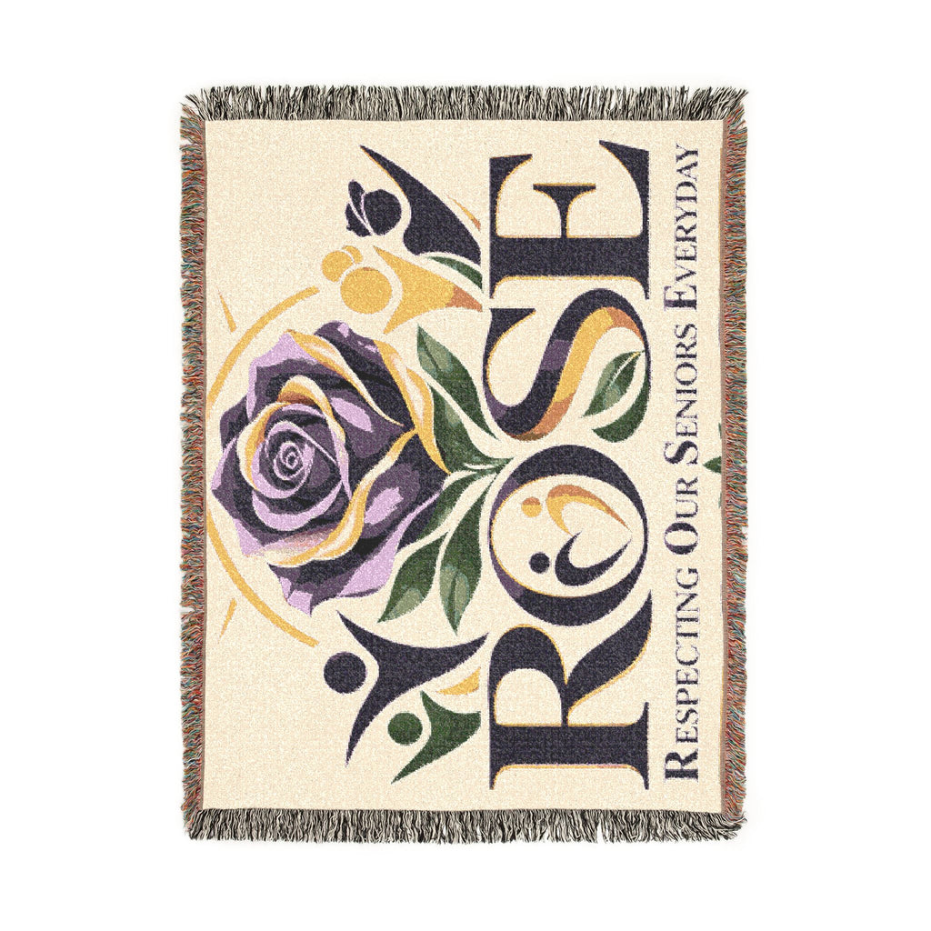 ROSE “Respecting Our Seniors Everyday” Inspirational Woven Blanket