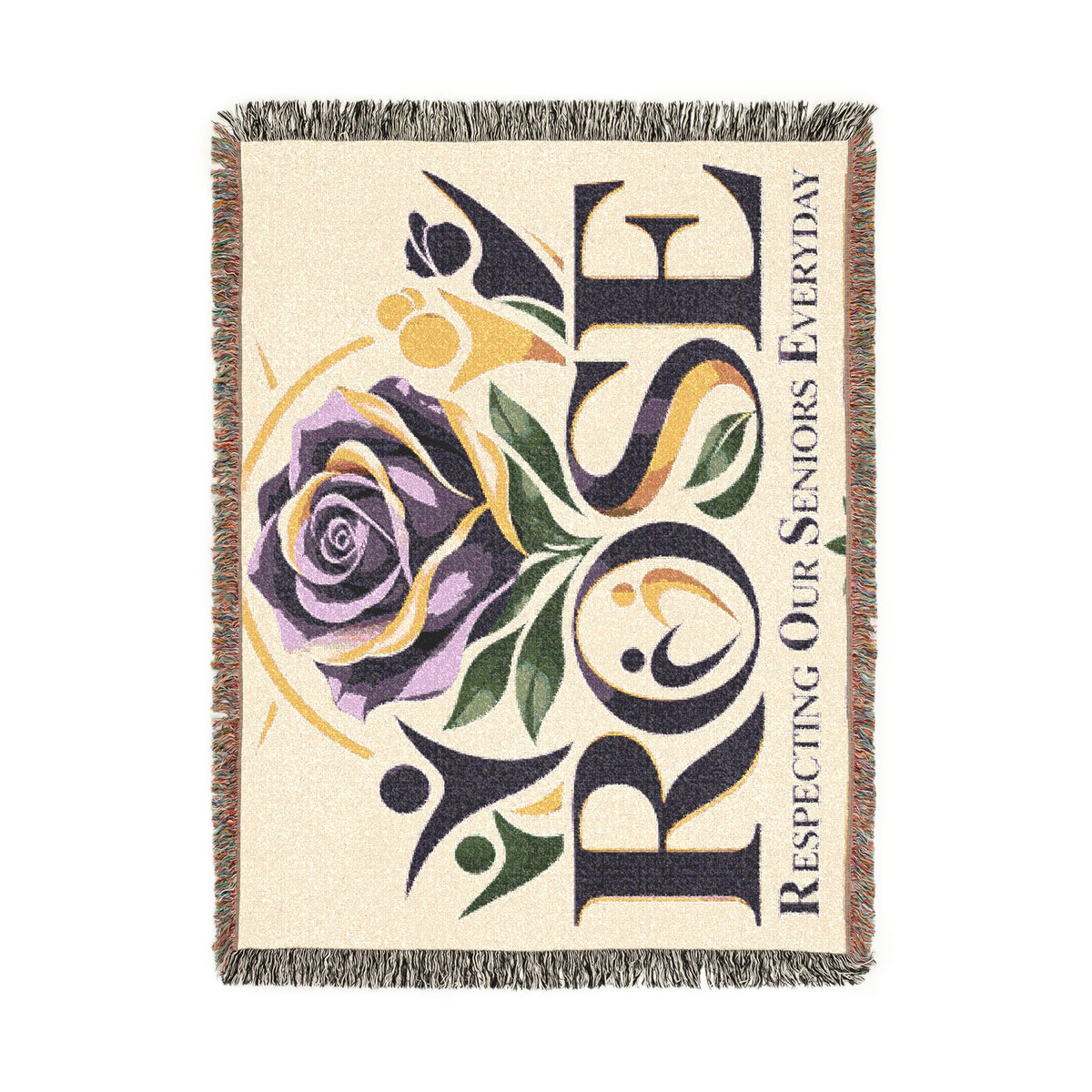 ROSE “Respecting Our Seniors Everyday” Inspirational Woven Blanket