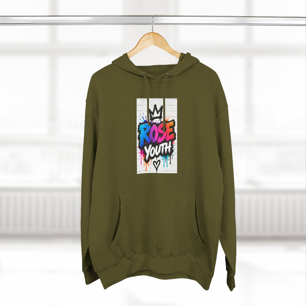 ROSE Youth Drip Logo Hoodie - "Bear The Baller" Motivational Back Panel