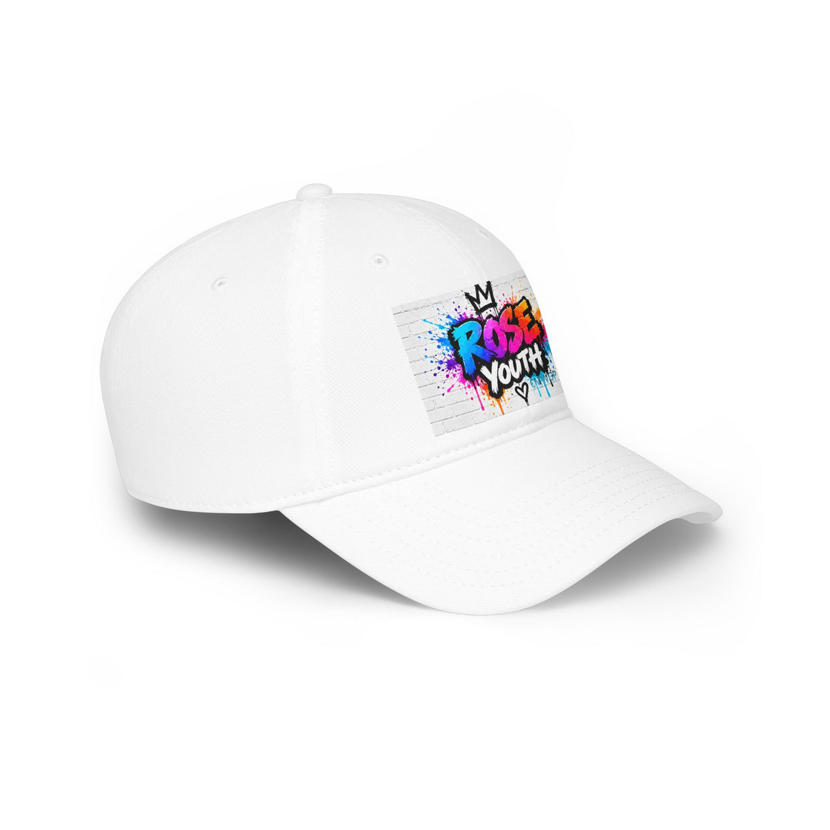 Rose Youth Drip Graffiti Logo Low Profile Baseball Cap