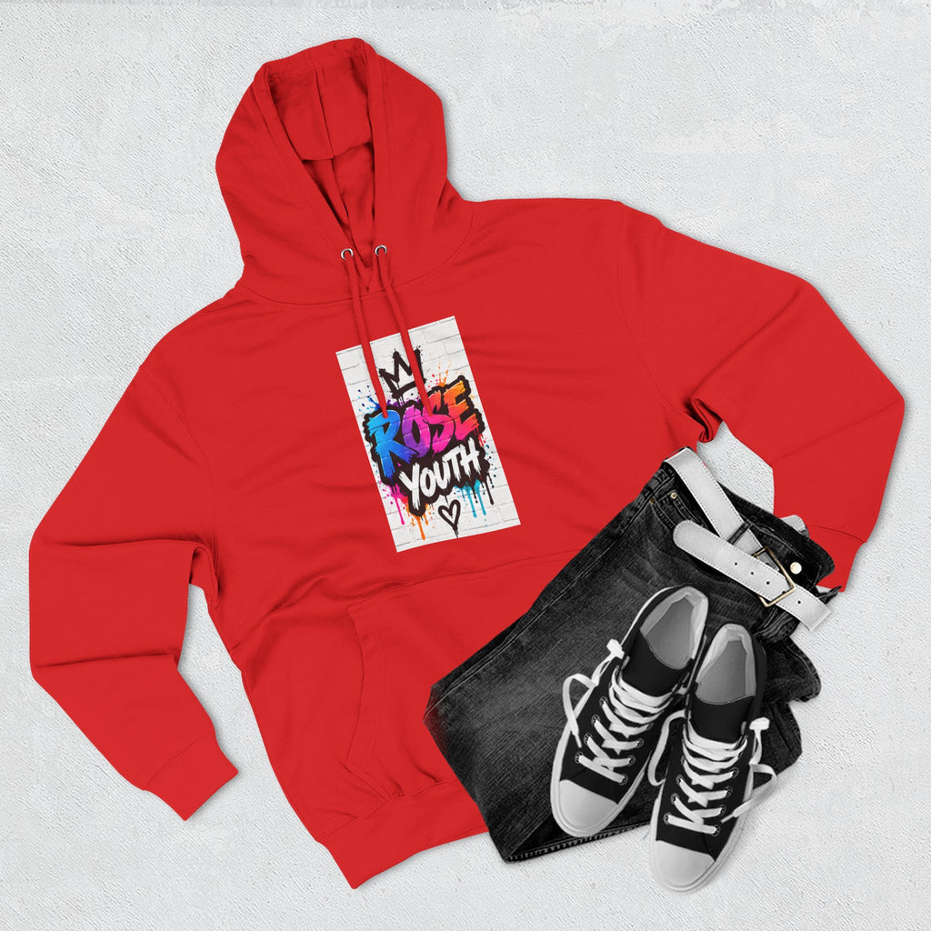 ROSE Youth Drip Logo Hoodie - "Bear The Baller" Motivational Back Panel