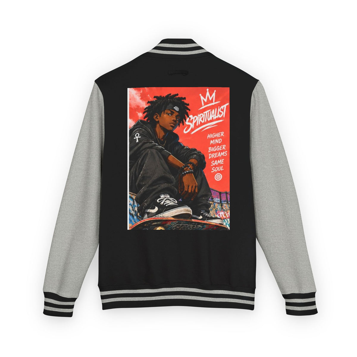 Rose Youth Spiritualist Inspirational Anime Letterman Jacket