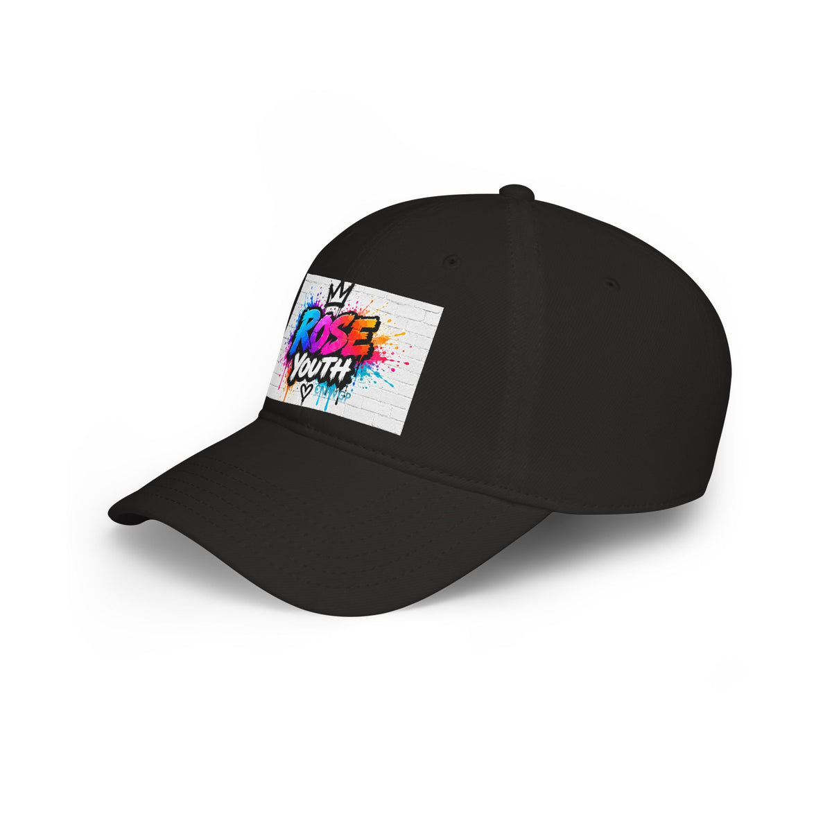 Rose Youth Drip Graffiti Logo Low Profile Baseball Cap