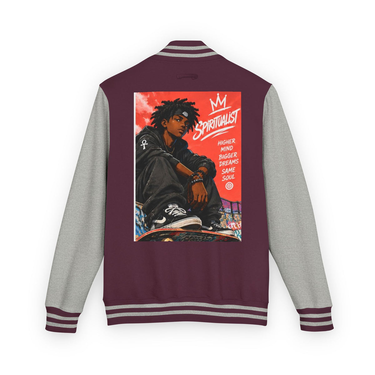 Rose Youth Spiritualist Inspirational Anime Letterman Jacket