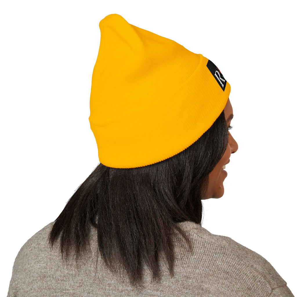 Rose Crown Embroidered Cuffed Beanie