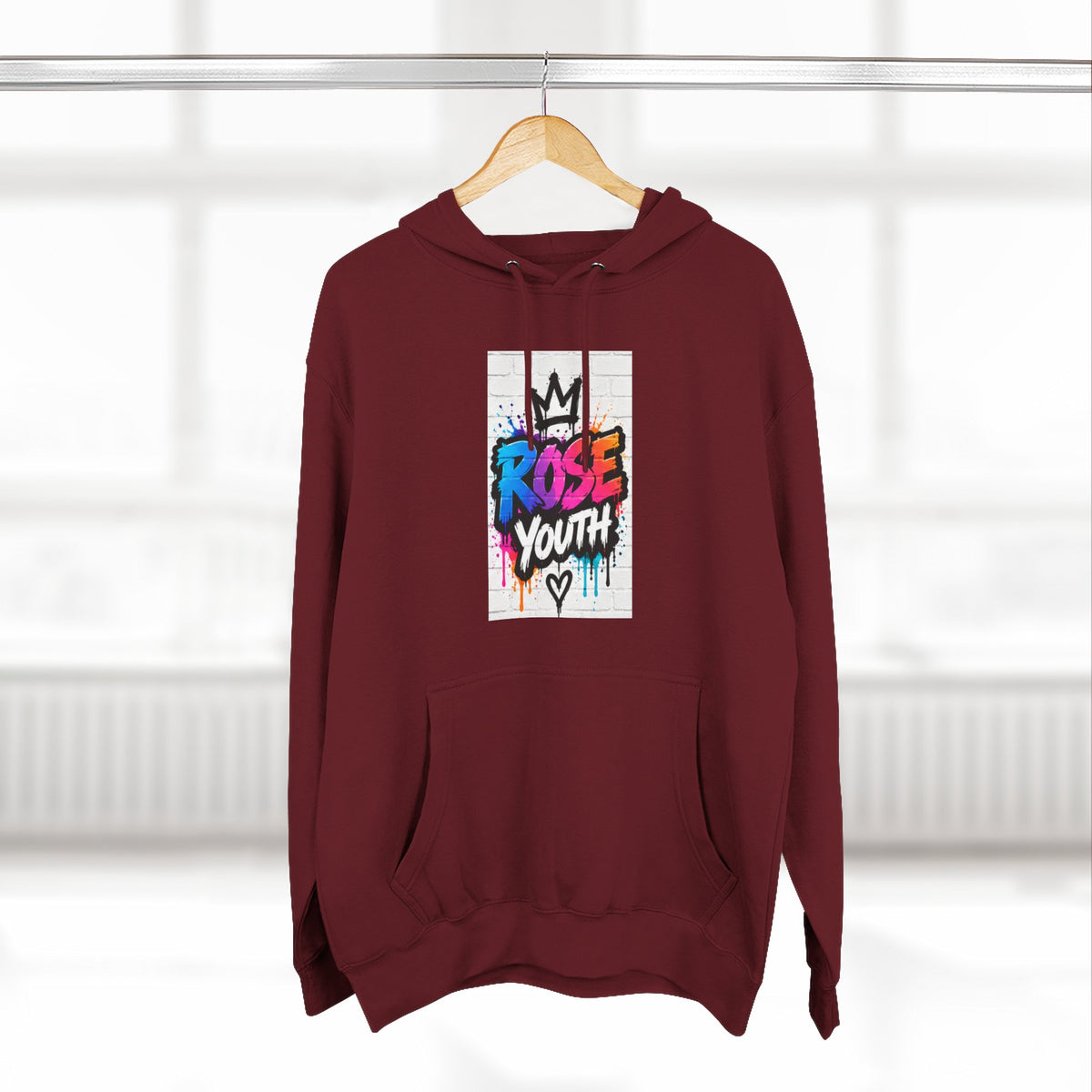 ROSE Youth Drip Logo Hoodie - "Bear The Baller" Motivational Back Panel