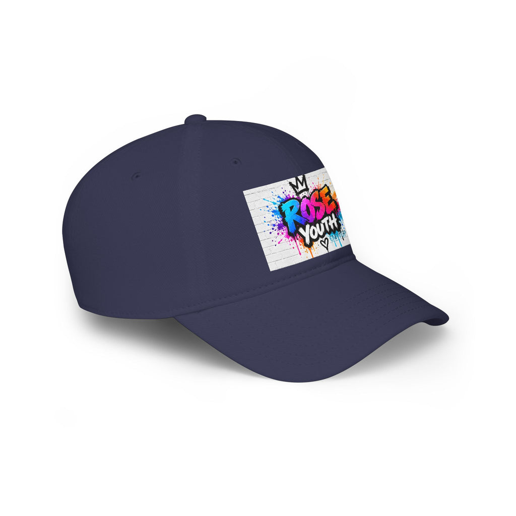 Rose Youth Drip Graffiti Logo Low Profile Baseball Cap