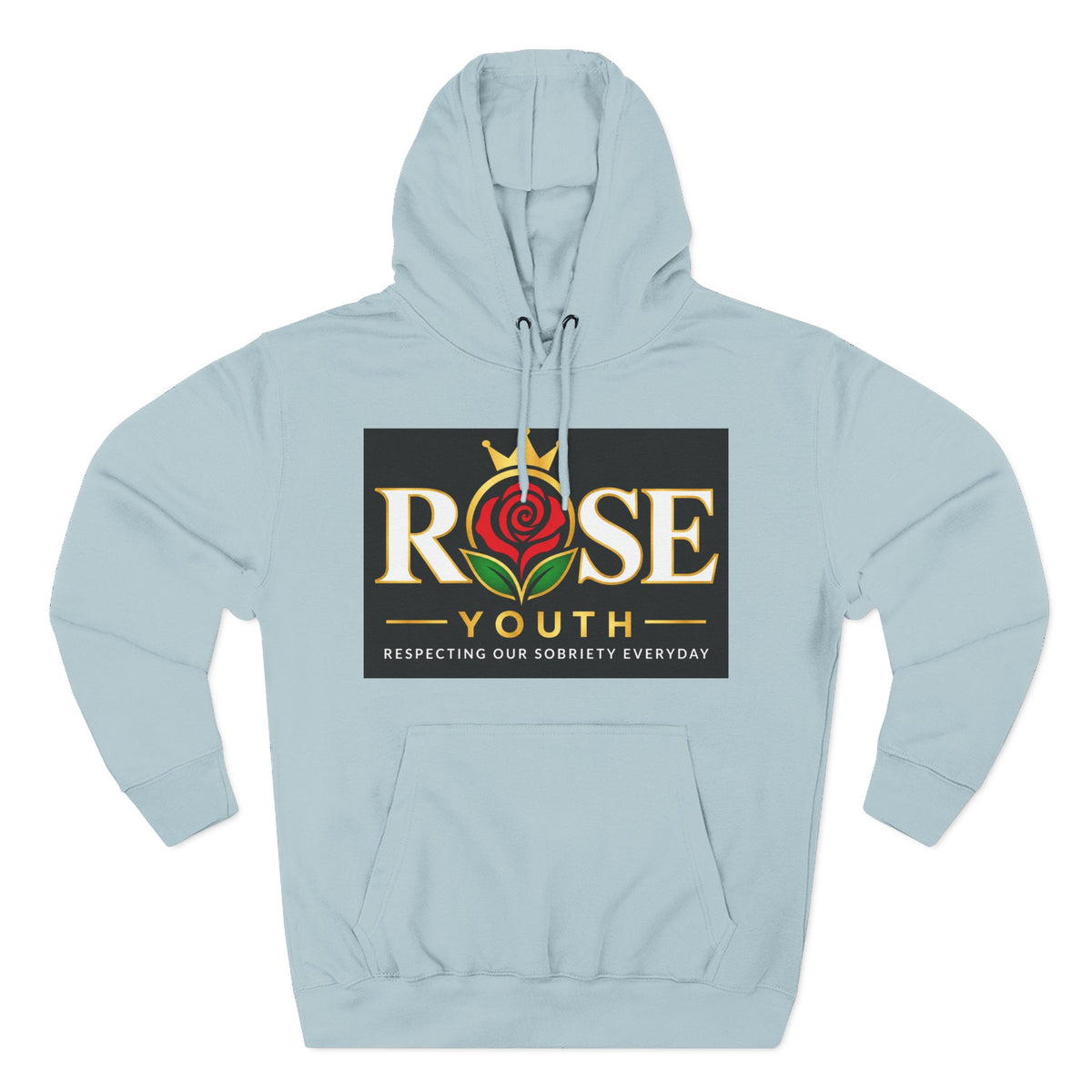 ROSE Youth Logo Hoodie — "Respecting Our Sobriety Every Day" Graphic Fleece Pullover