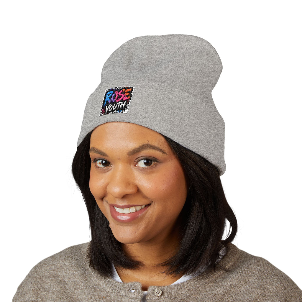 ROSE Youth Drip Embroidered Cuffed Beanie