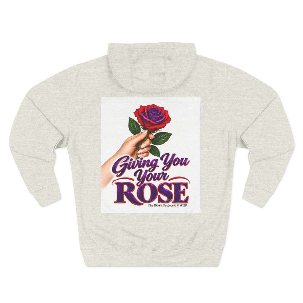 Rose Tribute Hoodie — "Giving You Your Rose" Celebration of Life Floral Pullover