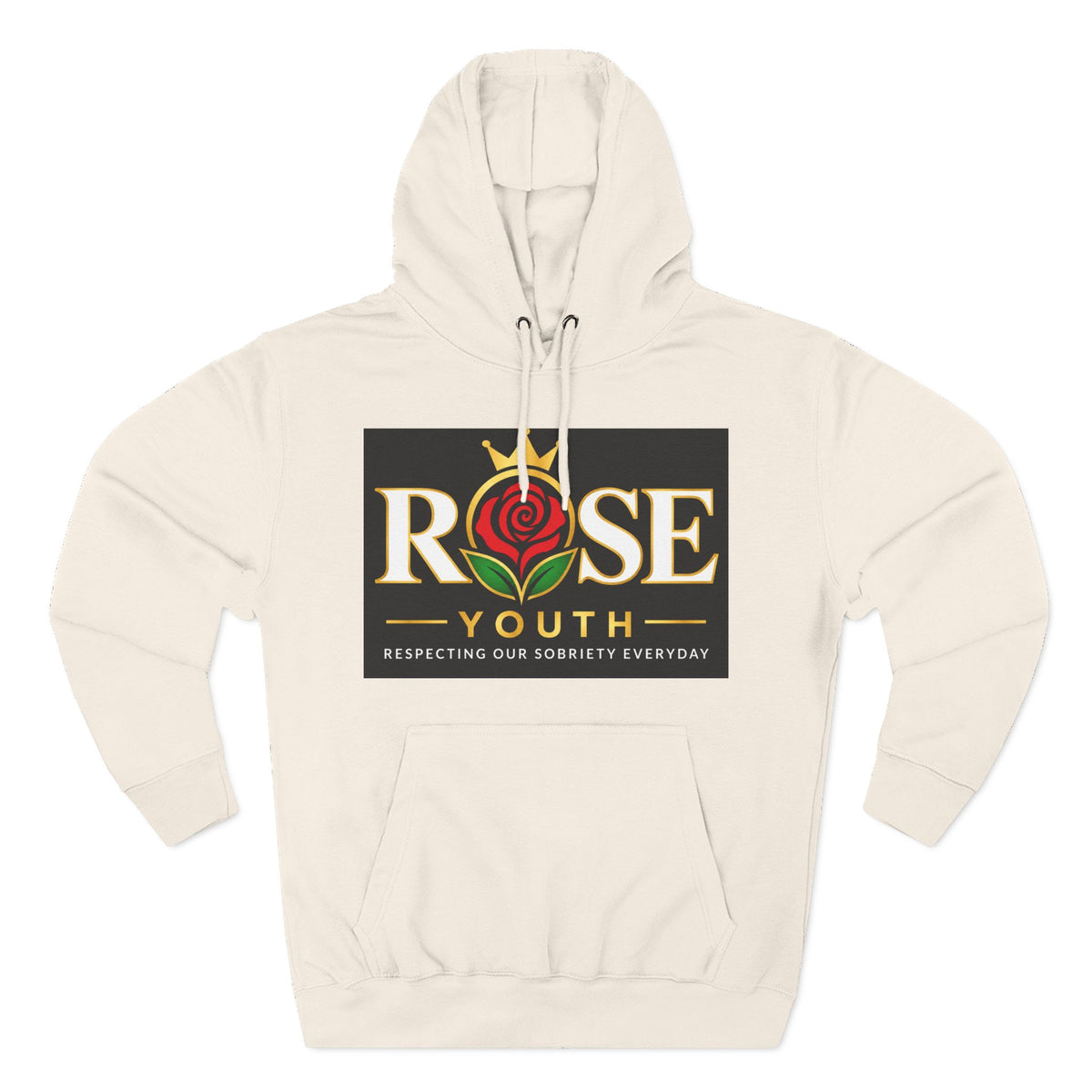 ROSE Youth Logo Hoodie — "Respecting Our Sobriety Every Day" Graphic Fleece Pullover