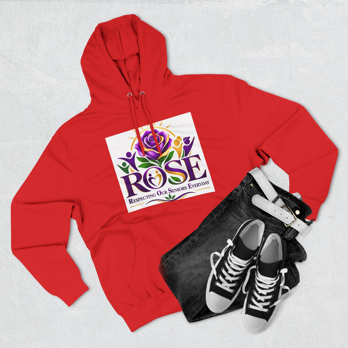 Rose Tribute Hoodie — "Giving You Your Rose" Celebration of Life Floral Pullover