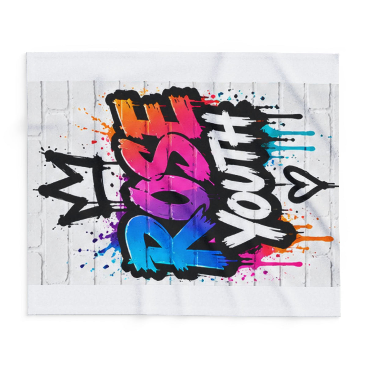 Rose Youth Graffiti Logo Arctic Fleece Blanket