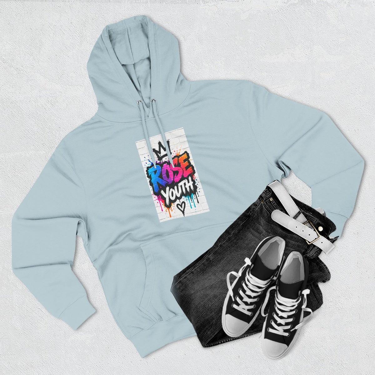 ROSE Youth Drip Logo Hoodie - "Bear The Baller" Motivational Back Panel
