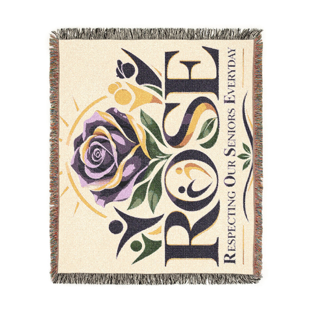 ROSE “Respecting Our Seniors Everyday” Inspirational Woven Blanket