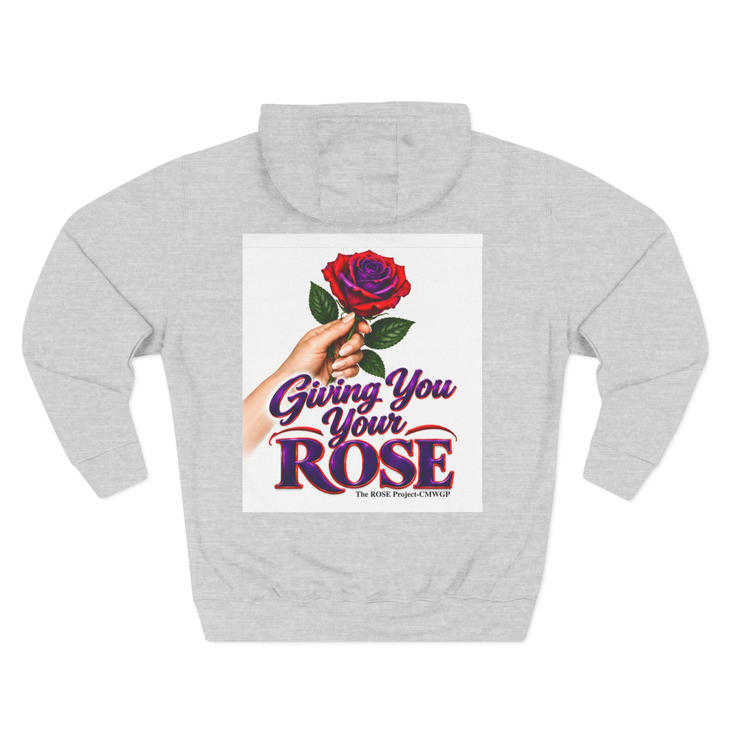Rose Tribute Hoodie — "Giving You Your Rose" Celebration of Life Floral Pullover